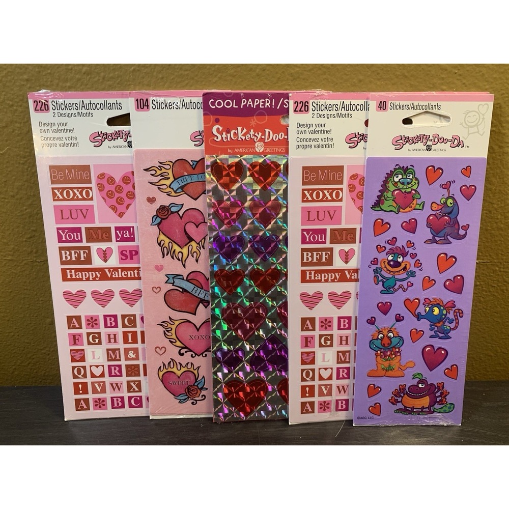 Lot of 600+ American Greetings Sticker Valentines Heart Gift Love Scrapbook